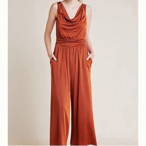 Anthropologie Maeve Enchantment Copper Jumpsuit